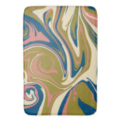 Morsen - Blauw, Olijfgroen, Roze en Cream Badmat (Voorkant Verticaal)