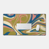 Morsen - Blauw, Olijfgroen, Roze en Cream Bureaumat (Keyboard & Muis)