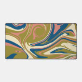 Morsen - Blauw, Olijfgroen, Roze en Cream Bureaumat (Voorkant)