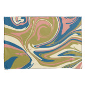 Morsen - Blauw, Olijfgroen, Roze en Cream Kussensloop (Voorkant-Rechts)