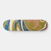 Morsen - Blauw, Olijfgroen, Roze en Cream Persoonlijk Skateboard (Horizontaal)