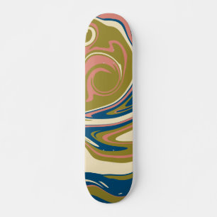 Morsen - Blauw, Olijfgroen, Roze en Cream Persoonlijk Skateboard