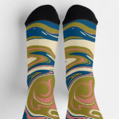 Morsen - Blauw, Olijfgroen, Roze en Cream Sokken (Top)