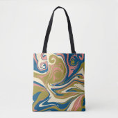 Morsen - Blauw, Olijfgroen, Roze en Cream Tote Bag (Voorkant)