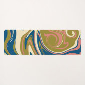 Morsen - Blauw, Olijfgroen, Roze en Cream Yogamat (Achterkant (horizontaal))