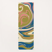 Morsen - Blauw, Olijfgroen, Roze en Cream Yogamat (Voorkant)