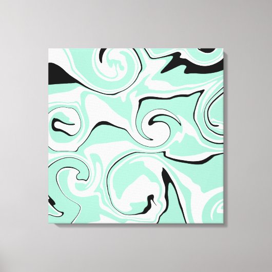 Morsen - Groen (Mint) Canvas Afdruk (Voorkant)