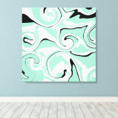 Morsen - Groen (Mint) Canvas Afdruk (Insitu (Houten vloer))