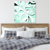 Morsen - Groen (Mint) Canvas Afdruk (Insitu (Slaapkamer))