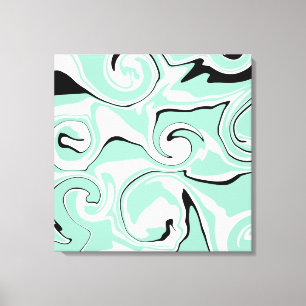 Morsen - Groen (Mint) Canvas Afdruk