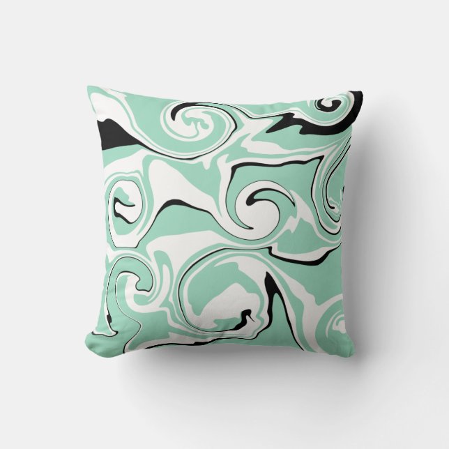 Morsen - Groen (Mint) Kussen (Voorkant)