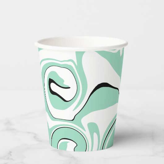 Morsen - Groen (Mint) Papieren Bekers (Voorkant)