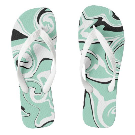 Morsen - Groen (Mint) Teenslippers (Voetbed)