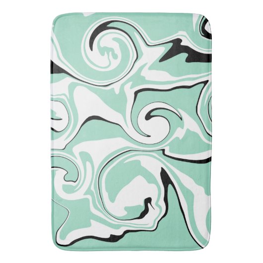 Morsen - groen (munt) badmat (Voorkant Verticaal)