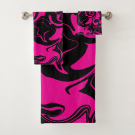 Morsen - Magenta en Black Bad Handdoek