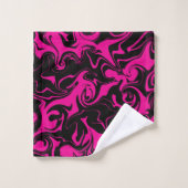 Morsen - Magenta en Black Bad Handdoek (Wasdoekje)