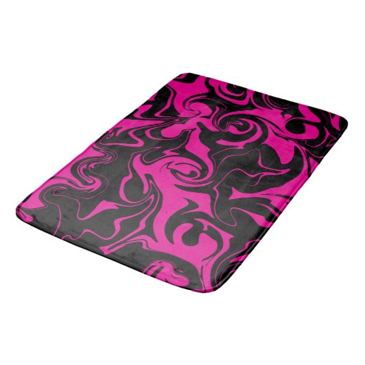 Morsen - Magenta en Black Badmat (Gekanteld)