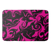 Morsen - Magenta en Black Badmat (Voorkant)
