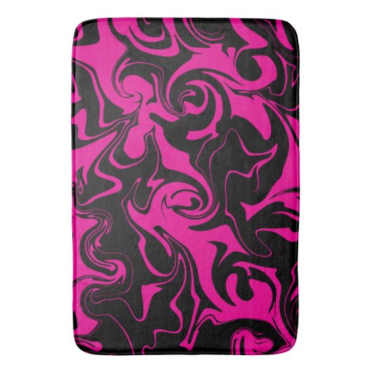 Morsen - Magenta en Black Badmat (Voorkant Verticaal)