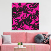 Morsen - Magenta en Black Canvas Afdruk (Insitu (Woonkamer))