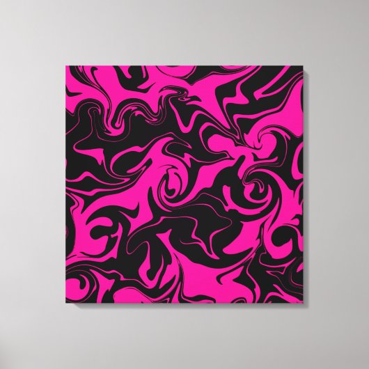 Morsen - Magenta en Black Canvas Afdruk (Voorkant)