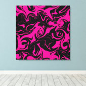 Morsen - Magenta en Black Canvas Afdruk (Insitu (Houten vloer))