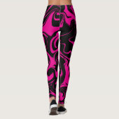 Morsen - Magenta en Black Leggings (Achterkant)