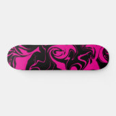 Morsen - Magenta en Black Persoonlijk Skateboard (Horizontaal)