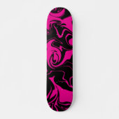 Morsen - Magenta en Black Persoonlijk Skateboard (Voorkant)