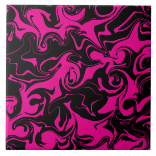 Morsen - Magenta en Black Tegeltje