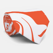 Morsen - Oranje en Wit Stropdas (Opgerold)