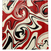 Morsen - Rood en kreeft Douchegordijn (Voorkant)