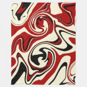 Morsen - Rood en kreeft Fleece Deken (Voorkant)