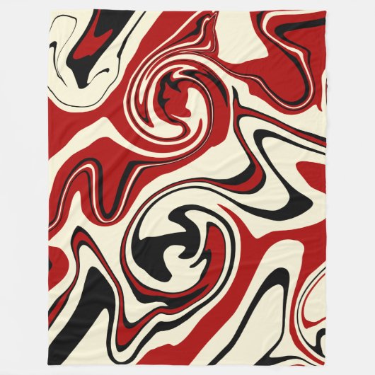 Morsen - Rood en kreeft Fleece Deken (Voorkant)