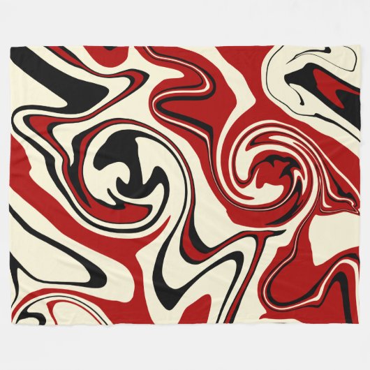 Morsen - Rood en kreeft Fleece Deken (Voorkant (Horizontaal))