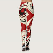Morsen - Rood en kreeft Leggings (Achterkant)