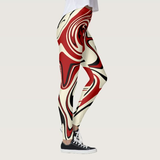 Morsen - Rood en kreeft Leggings (Rechts)