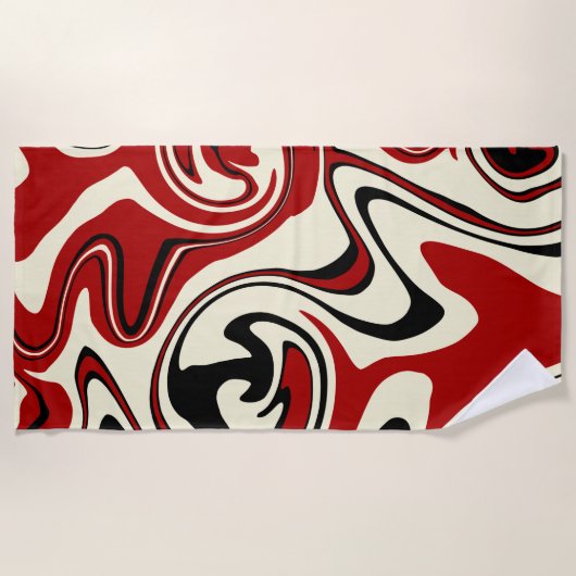 Morsen - Rood en kreeft Strandlaken (Voorkant)