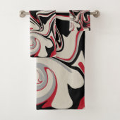 Morsen - Rood, grijs, zwart en bonen wit Bad Handdoek (Insitu)