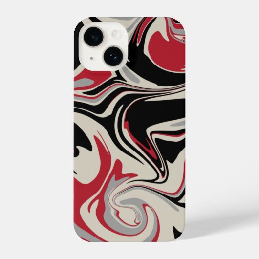 Morsen - Rood, grijs, zwart en bonen wit iPhone Hoesje (Achterkant)