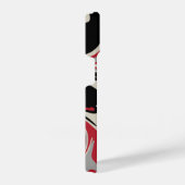 Morsen - Rood, grijs, zwart en bonen wit iPhone Hoesje (Rechterkant)