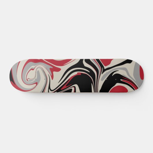 Morsen - Rood, grijs, zwart en bonen wit Persoonlijk Skateboard (Horizontaal)
