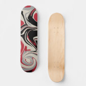 Morsen - Rood, grijs, zwart en bonen wit Persoonlijk Skateboard (Voorkant)