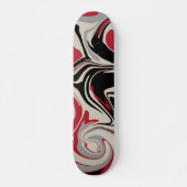 Morsen - Rood, grijs, zwart en bonen wit Persoonlijk Skateboard (Voorkant)