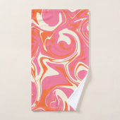 Morsen - Roze, Oranje en crème Bad Handdoek (Handdoek)
