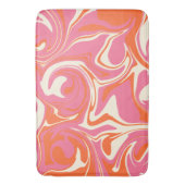 Morsen - Roze, Oranje en crème Badmat (Voorkant Verticaal)