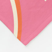 Morsen - Roze, Oranje en crème Fleece Deken (Hoek)