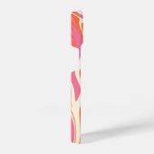 Morsen - Roze, Oranje en crème iPhone Hoesje (Rechterkant)
