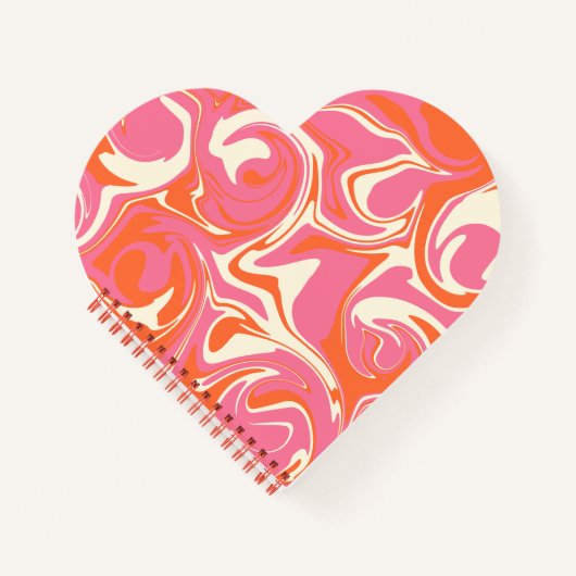 Morsen - Roze, Oranje en crème Notitieboek (Voorkant)