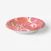 Morsen - Roze, Oranje en crème Papieren Kommen (Gebogen)